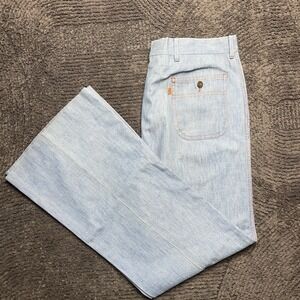 Vintage Levi's Panatela 32x31 Flare Light Blue Denim Jeans Bell Bottoms 90s